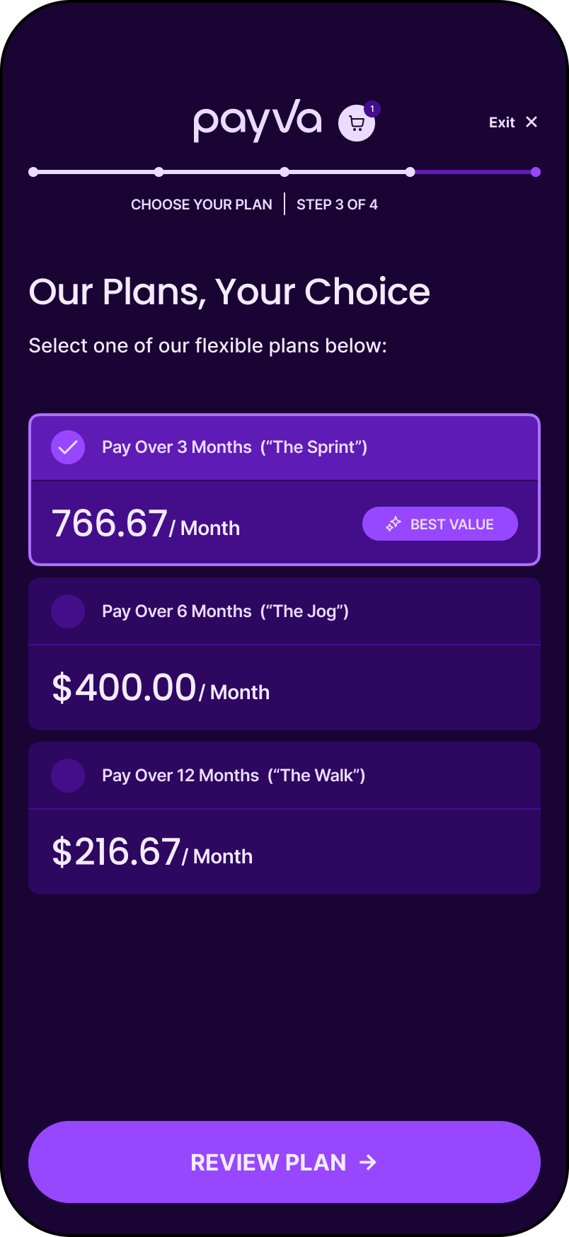 A screenshot of the Pavya Checkout UI with a phone number field